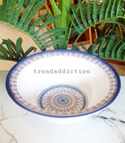 Blue Melamine serving bowl 8.5 inch