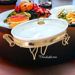 Oval Buffet Dish With Warmer Rack
