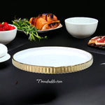 White And Gold Serving Platter