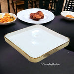 White And Gold Serving Platters