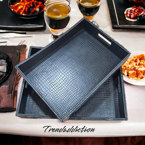 Leather Tray ( set of 2)