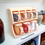 7pc Spice Jars Set With Top Shelf