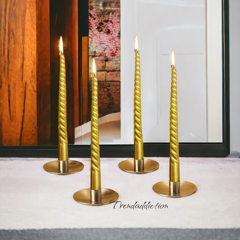 8-inch Twisted Taper Dinner Long Candles