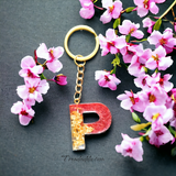 Resin Alphabet P Key Chain