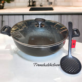 Non- Stick 34cm Cooking Wok with Spoon