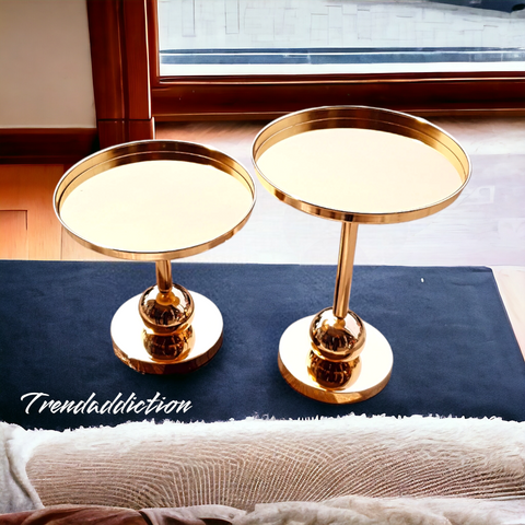 Gold mirror cake stand 12inches