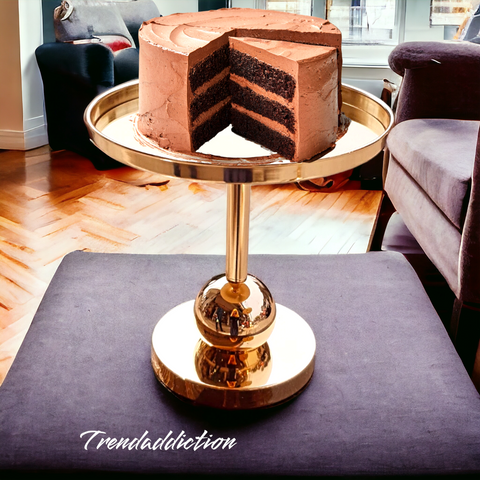 Gold mirror cake stand 16inches